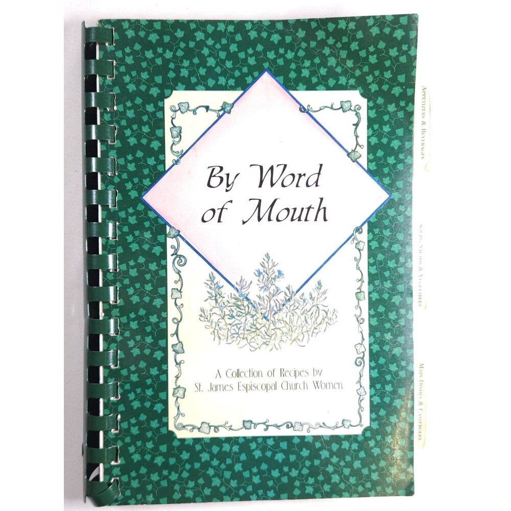 1996 By Word Of Mouth St James Episcopal Church Marietta Georgia Cookbook Recipe